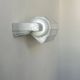 Vintage modernist wall sconce, porcelain and opaline glass, France 1930