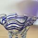 Trio of vintage blown glass handkerchief vases