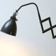 Bauhaus black metal agi belgium scissor wall lamp ca. 1920