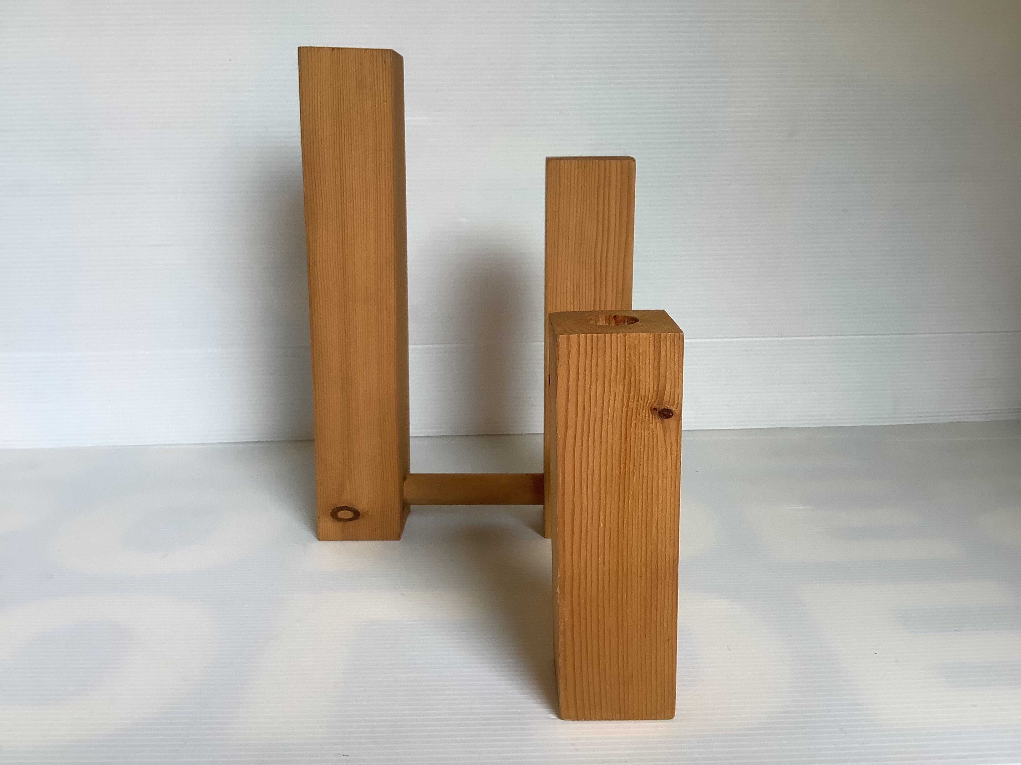 Scandinavian wooden candle holder