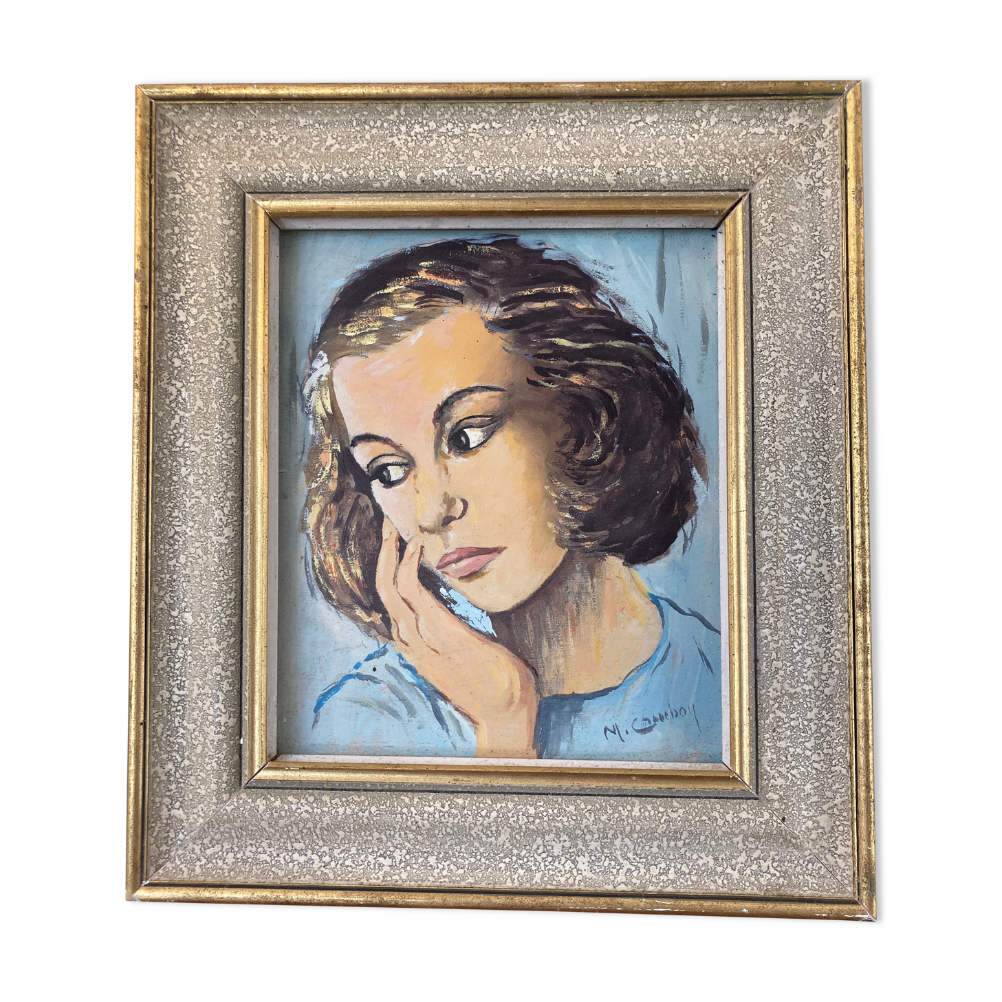 Oil on panel portrait