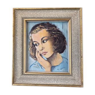 Oil on panel portrait