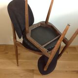 Baumann Pegases chairs retaped black velvet fabric