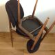 Chaises Pegases de Baumann retapissées tissu velours noir ras