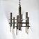Large 70s Pendant Lamp in Chrome Metal and Perspex by Sciolari