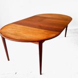 Table scandinave extensible en palissandre 4/10 pers Rosengren Hansen