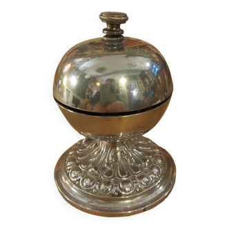 Silver metal table bell