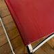 Set of 4 chairs in red leather and chrome tubular metal