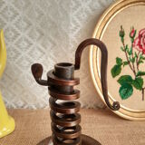 Spiral cellar rat candle holder - vintage