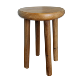 Round solid wood stool at 4 feet