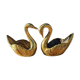 Duo de cygnes en laiton doré