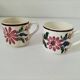 Pair of antique Saint-Amand cups – Floral decoration 4146 (1930s–50s)