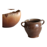 Glazed stoneware jar, antique ceramic