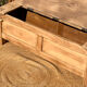 Antique solid oak chest bank