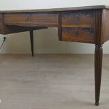 Very large oak center desk from the Art Deco period circa 1930
