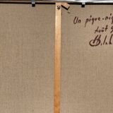 Painting by Camille Delahaut, "The Picnic". Vintage