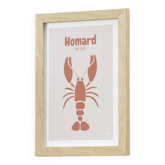 Shrimp in the sea poster A3