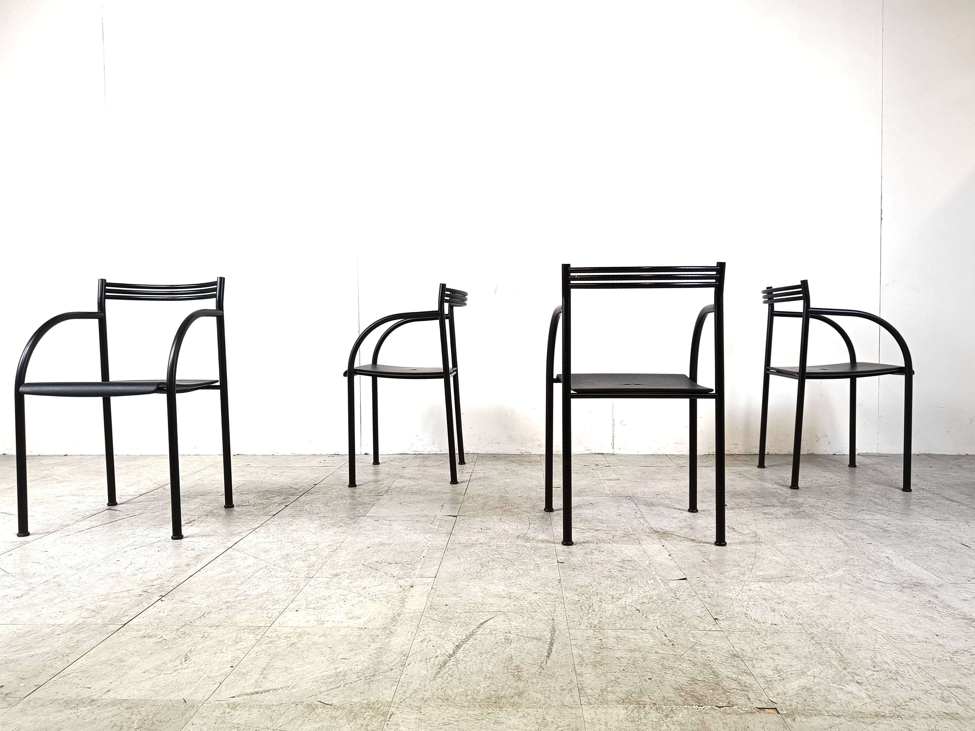 Spanish Francesca Armchairs by Philippe Starck for Baleri Italia, 1982, Set of 4