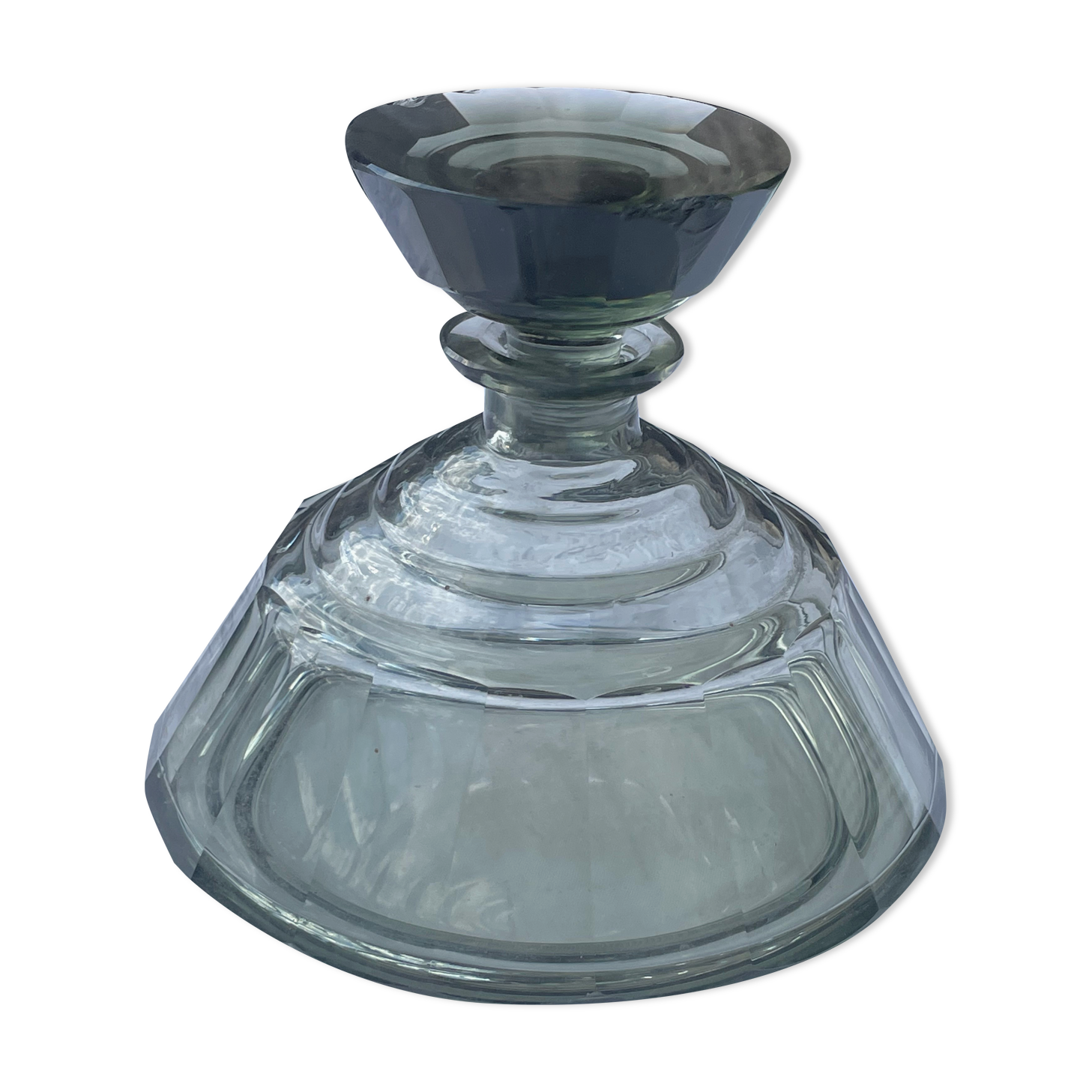 Carafe art deco blue green 1930