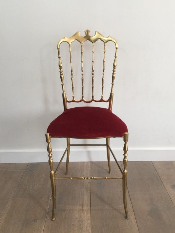 Chiavari chair in brass
