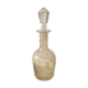 Carafe jaune en verre ciselé