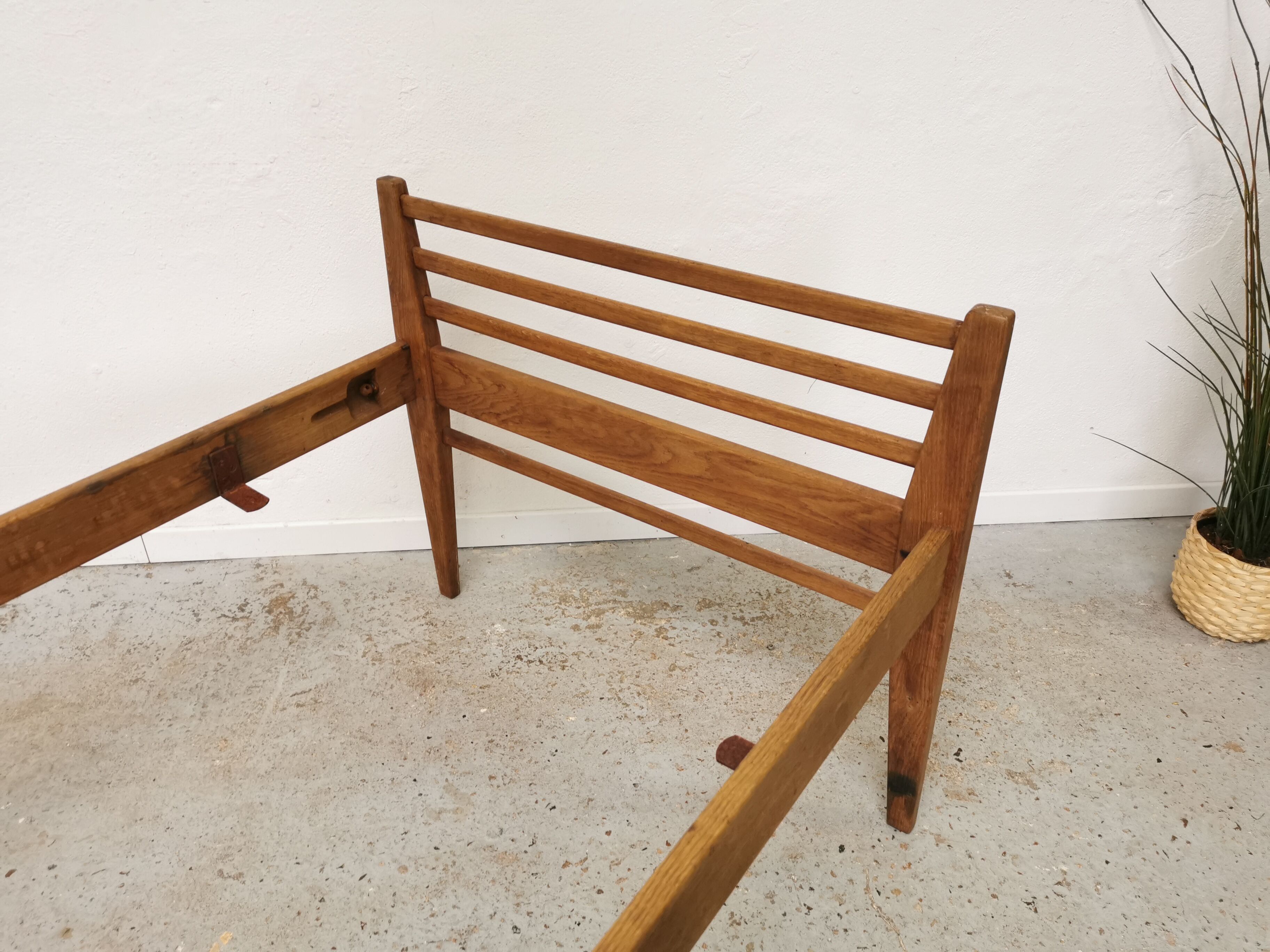 Pair of vintage beds Marcel Gascoin 1950