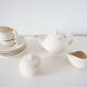 White ceramic coffee or tea set