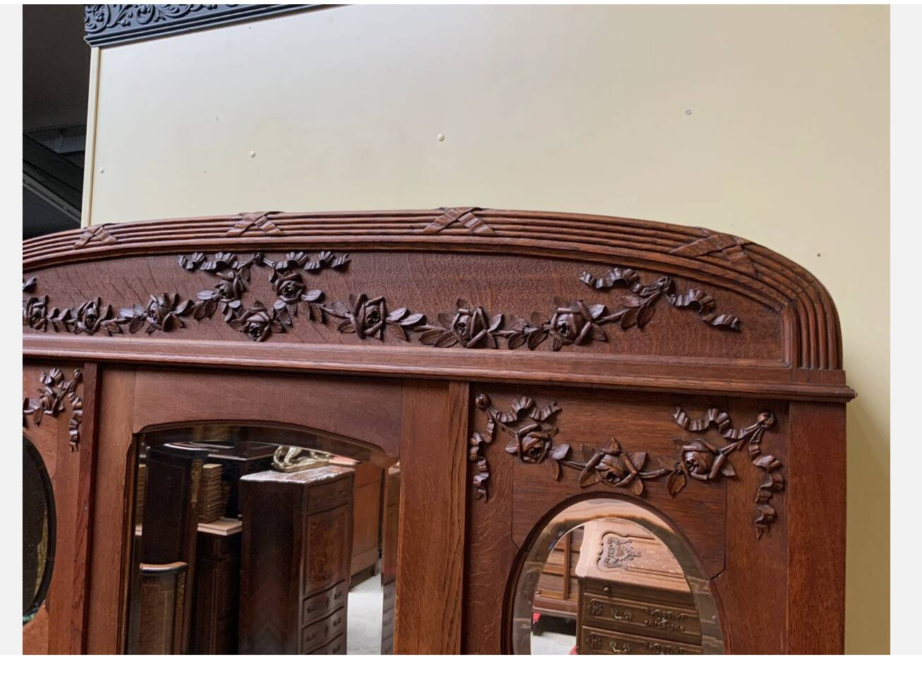 Antique Art Nouveau wardrobe