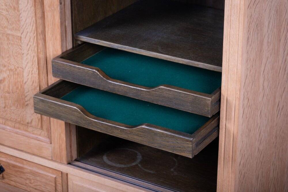 Brutalist Oak Sideboard attributed to Henning Kjærnulf, Denmark, 1960s
