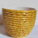 Vintage “rope” slip ceramic planter