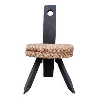 Tripod stool with backrest