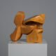 Interlocking abstract wood sculpture by Joop van Bergen, Netherlands, 1980s