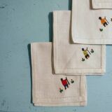 Pocket with 6 embroidered napkins