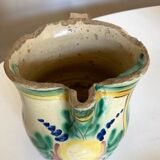 Vase pitcher 18th Italian glazed earth of Vietri Amalfi