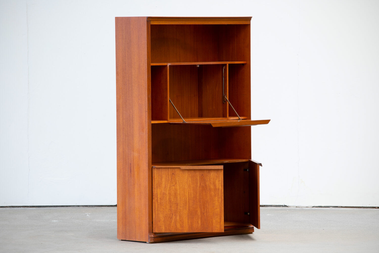 Scandinavian teak library with office 1960