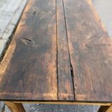 Farm table mounted on casters