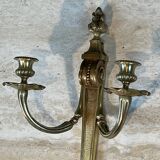 Pair of Louis XVI style bronze wall sconces