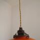Rare French Art Deco Pendant Light | Illustrated Dog Countryside Shade
