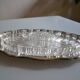 Silver-plated metal aperitif serving tray with HKE hallmark and glass.