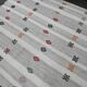Vintage Turkish Kilim Rug 162x192 cm, Grey Stripes and Colorful Patterns