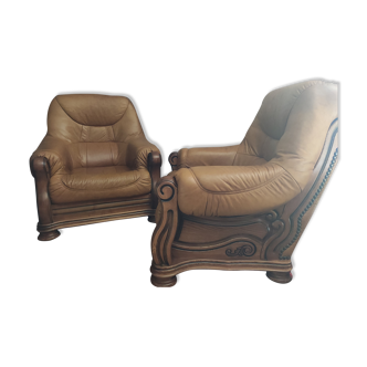 Leather armchairs