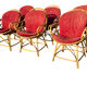 Set of 6 rattan armchairs from the 1960s, France.