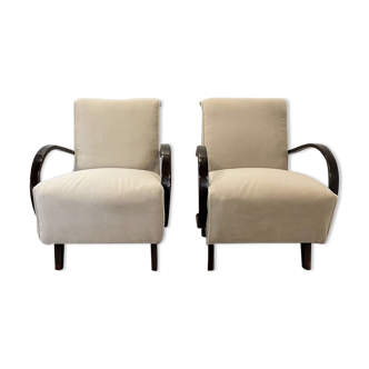 Set of 2 armchairs model H-237 designed by Jindrich Halabala