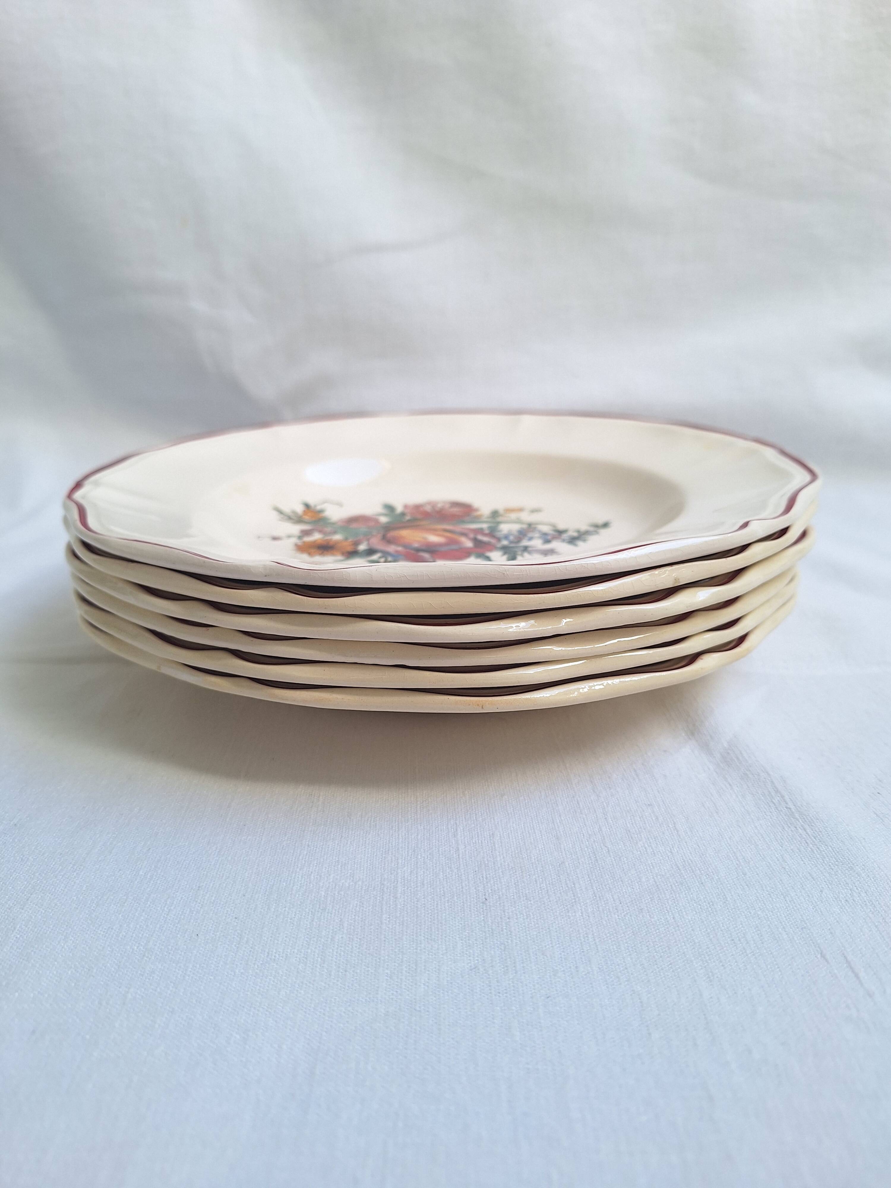 Assiettes creuses Digoin Sarreguemines Modèle Loraine