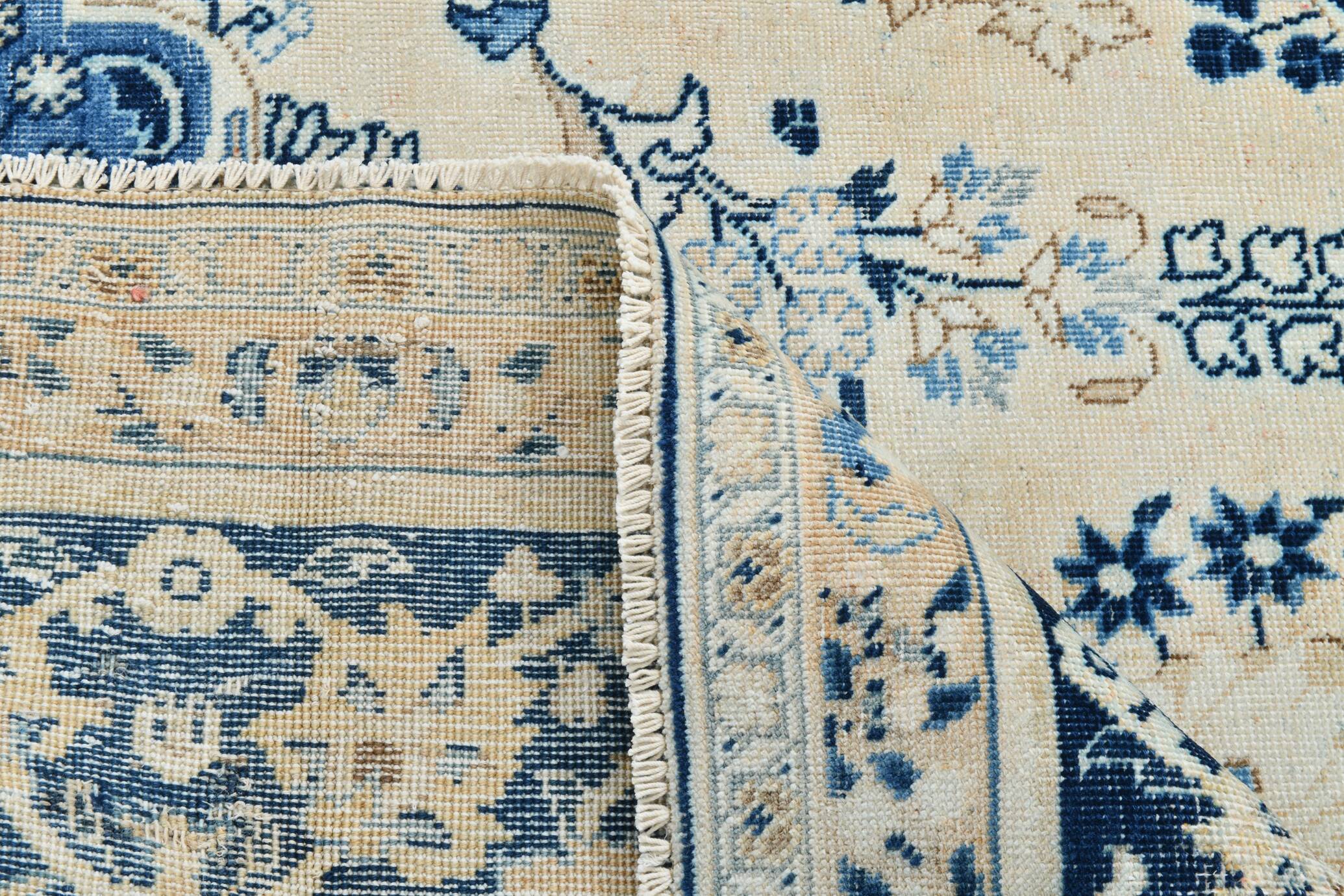 9x12 Antique 57s Classic Pattern Blue Persian Area Rug, 282x385Cm