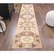 Vintage Turkish Hand-Knotted Wool Cotton Orange Runner Rug 66x318