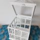 Vintage white cage for wood and metal decoration