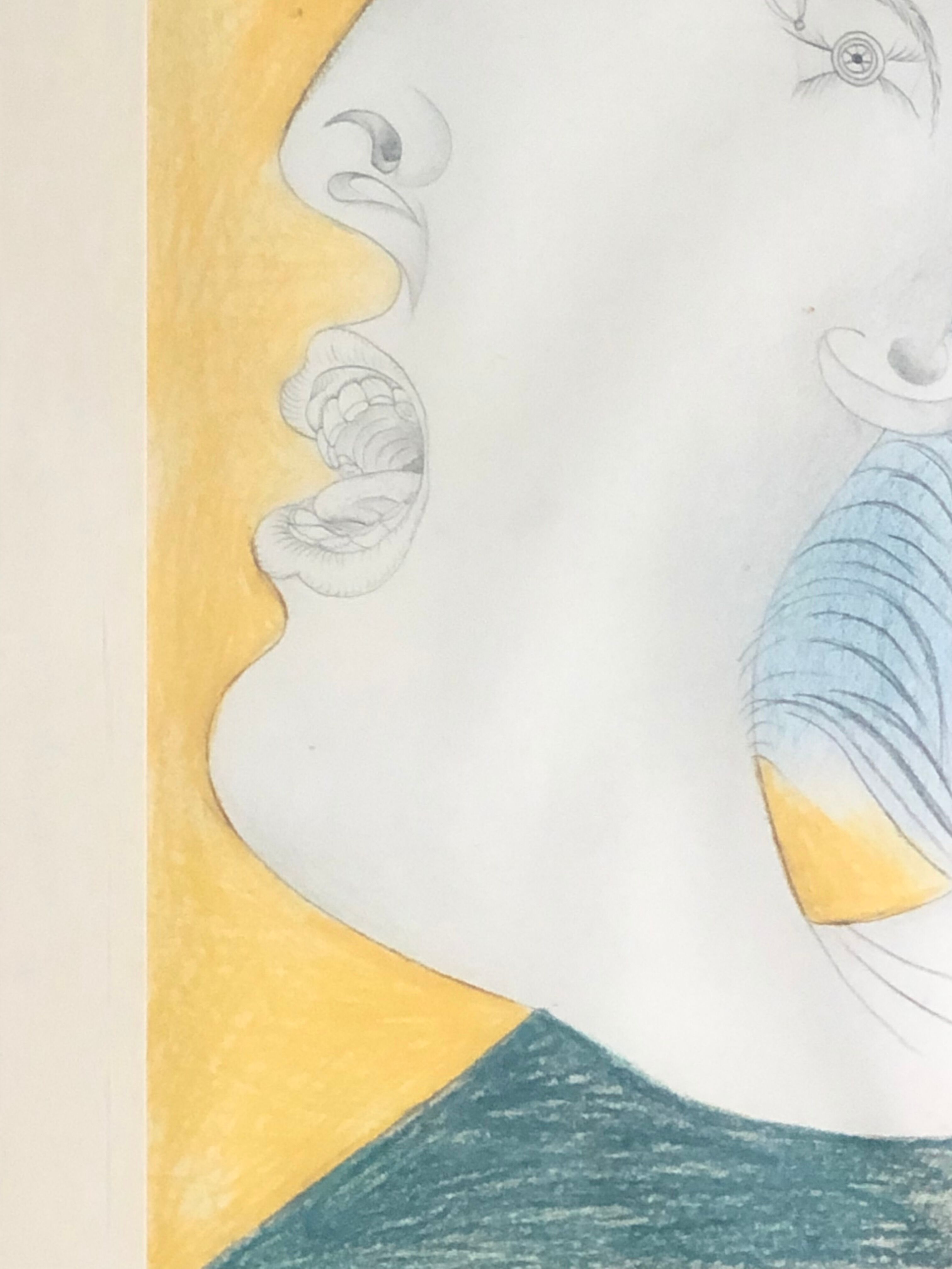 Picasso, reproduction "woman's head" preparatory drawing Guernica