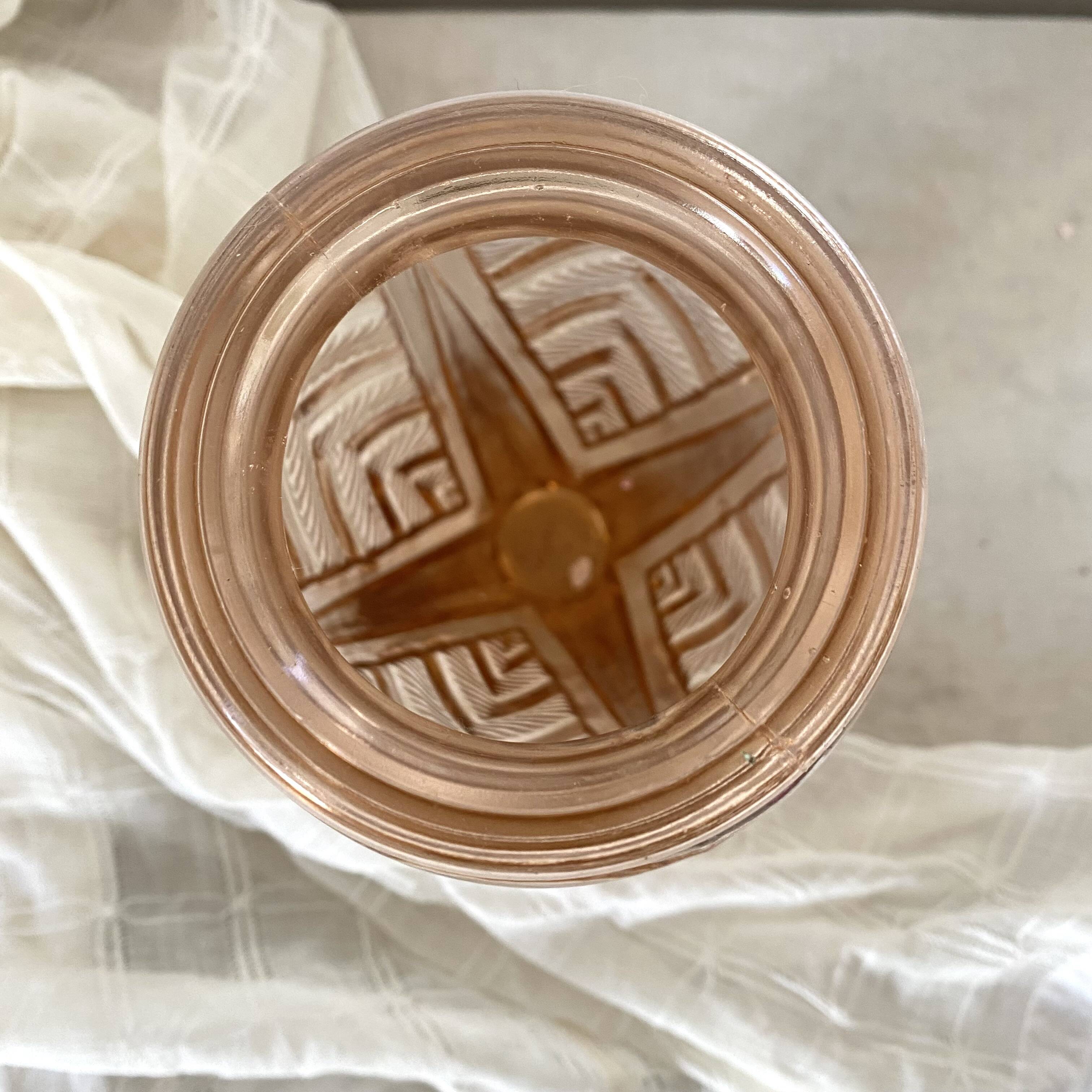 Tall pink art deco vase