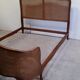Wooden bed with canna bottom